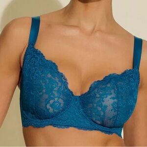 Cosabella Courtney Underwire Demi Bra Lace In Mirtillo 32G Unlined